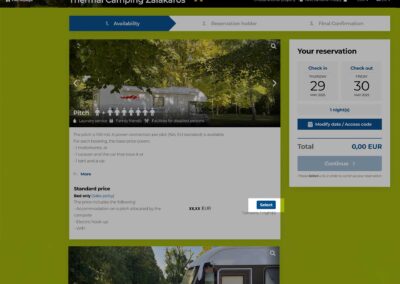 camping place price calculation booking Thermal Camping Zalakaros