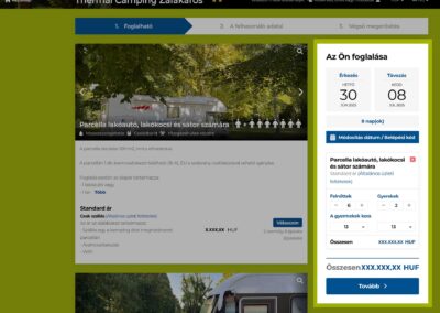 kempinghely ár kalkuláció foglalás Thermal Camping Zalakaros