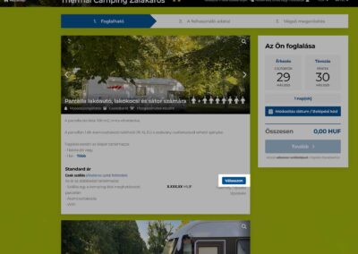 kempinghely ár kalkuláció foglalás Thermal Camping Zalakaros