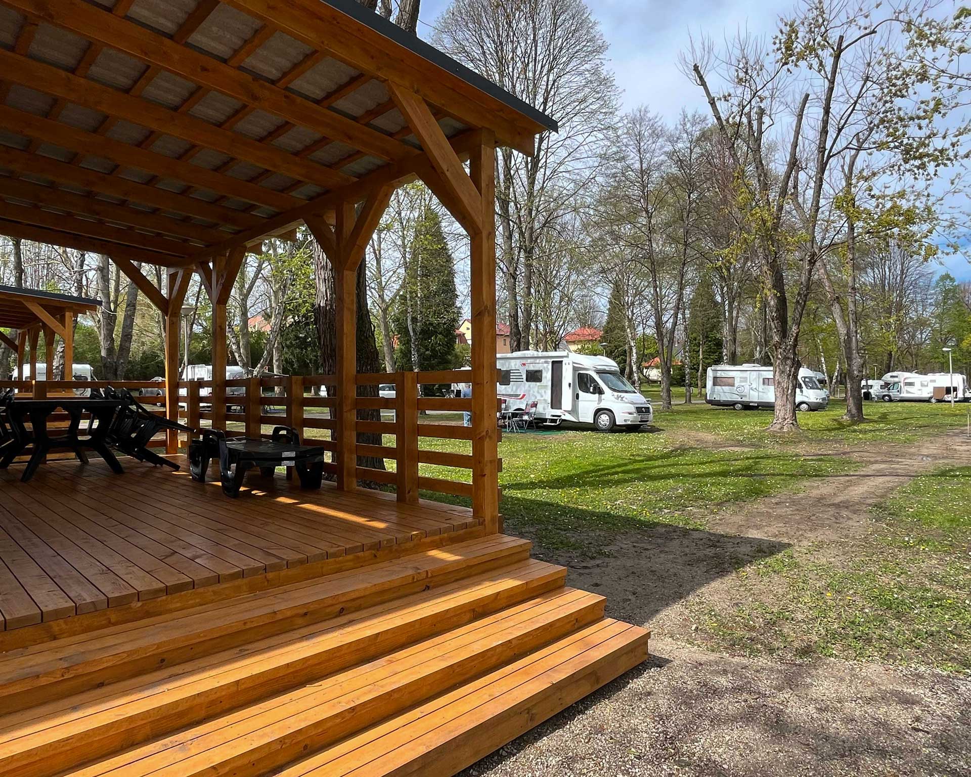 mobile houses in Zalakaros terrace Thermal Camping